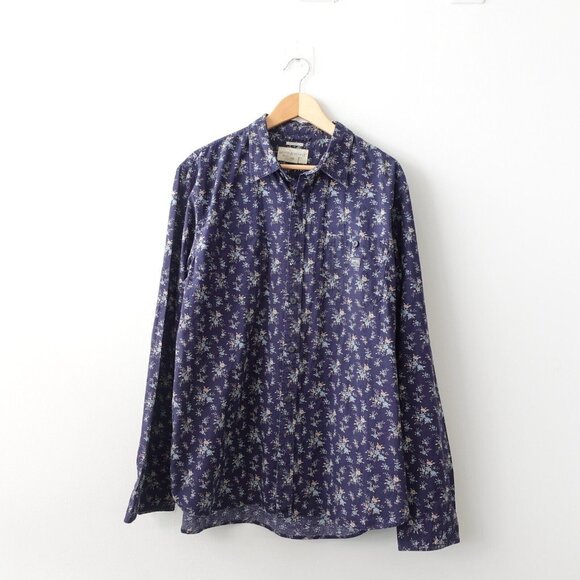 RALPH LAUREN Denim Supply Shirt Extra Large Mens Navy Floral Hawaiian Camp XXL - Picture 1 of 10